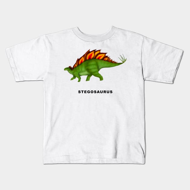 Stegosaurus Kids T-Shirt by lucamendieta